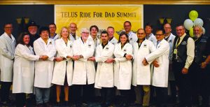 ride for dad funded researchers linking arms