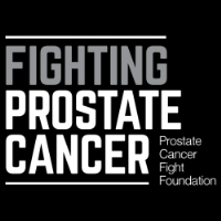 black grey and white prostate cancer fight foundation logo